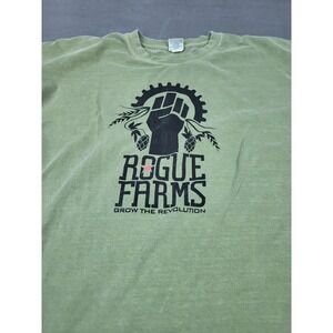 Crazy Shirt Mens XL Green Hemp Dyed Lightweight Outdoor Classic Rogue Farms